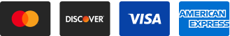 Mastercard, Discover, VISA, American Express