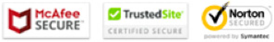 McAfee Secure, TrustedSite Certified, Norton Secured